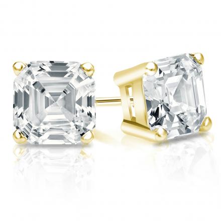 1.00 Carat Diamond， 14K White Gold 4 Prong Set Round-cut Lab