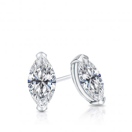 0.50ct. tw Small Marquise Lab Studs in White Gold